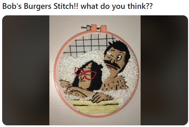 cartoon - Bob's Burgers Stitch!! what do you think??